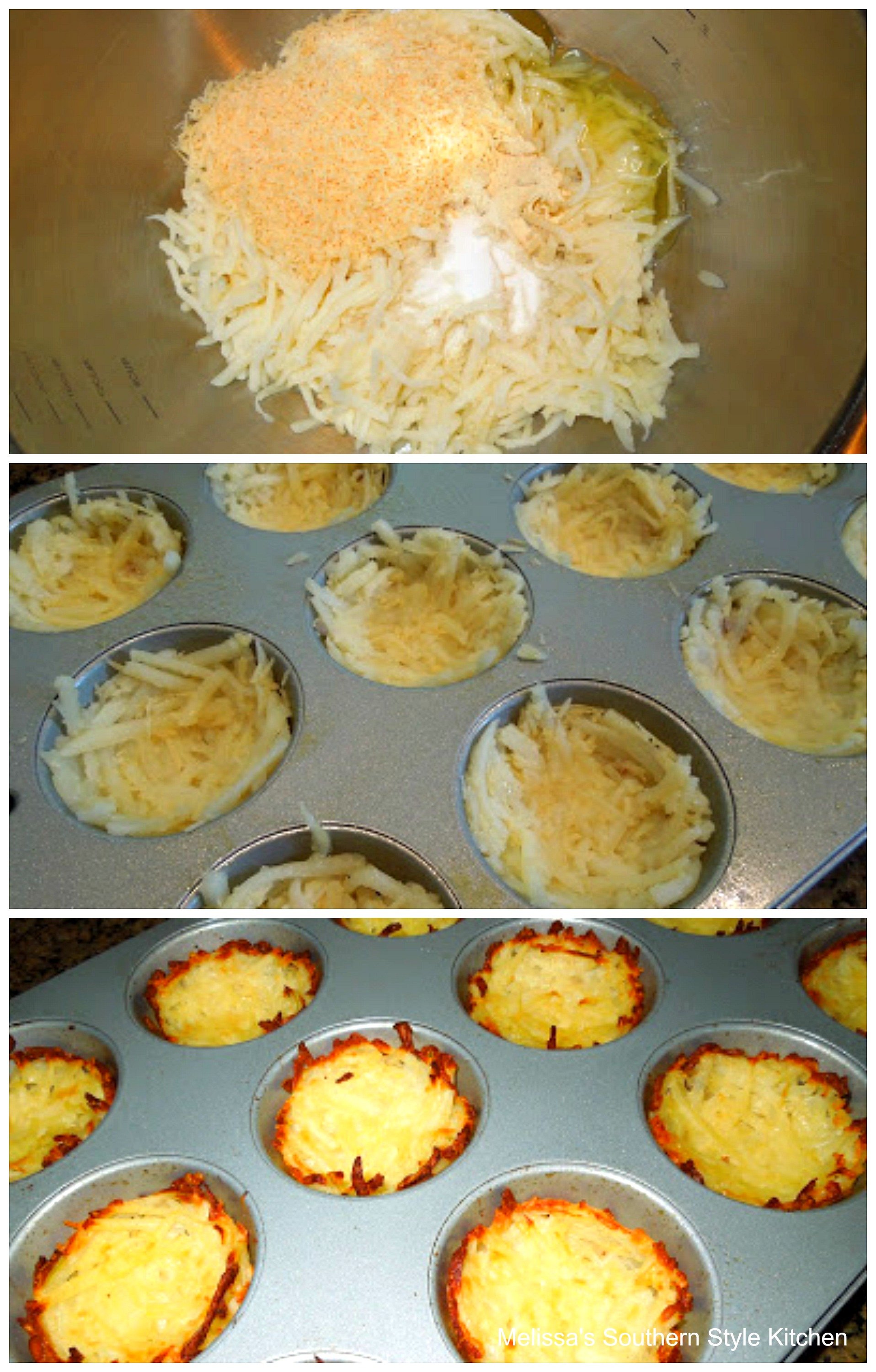 Step-by-step preparation images and ingredients for Nested Potato Skins