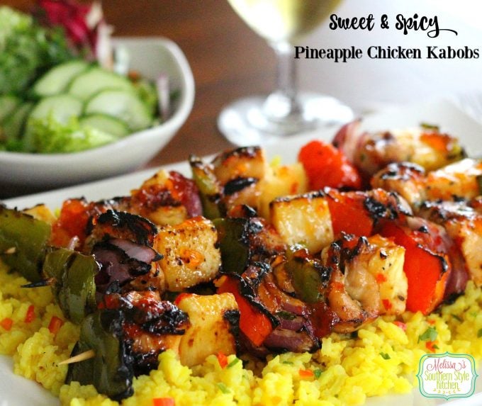 Sweet And Spicy Pineapple Chicken Kabobs