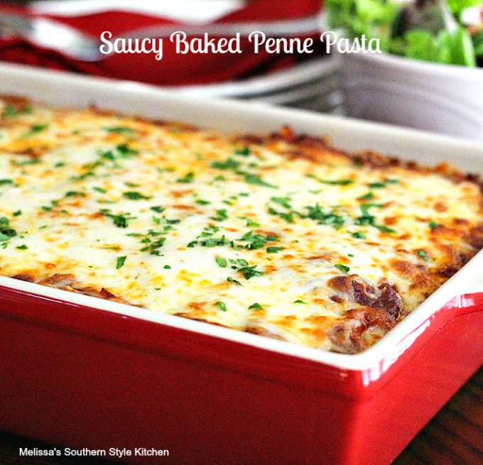 baked Saucy Baked Penne Pasta
