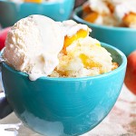 Slow Cooked Peach Cobbler