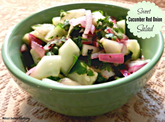Sweet Cucumber And Red Onion Salad