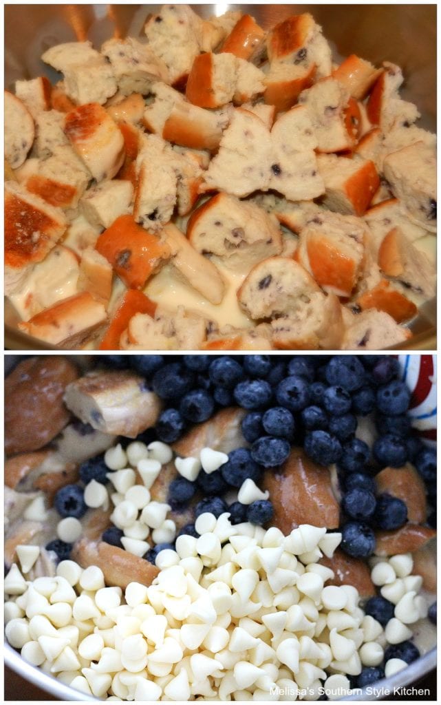 How To Make White Chocolate Blueberry Bread Pudding
