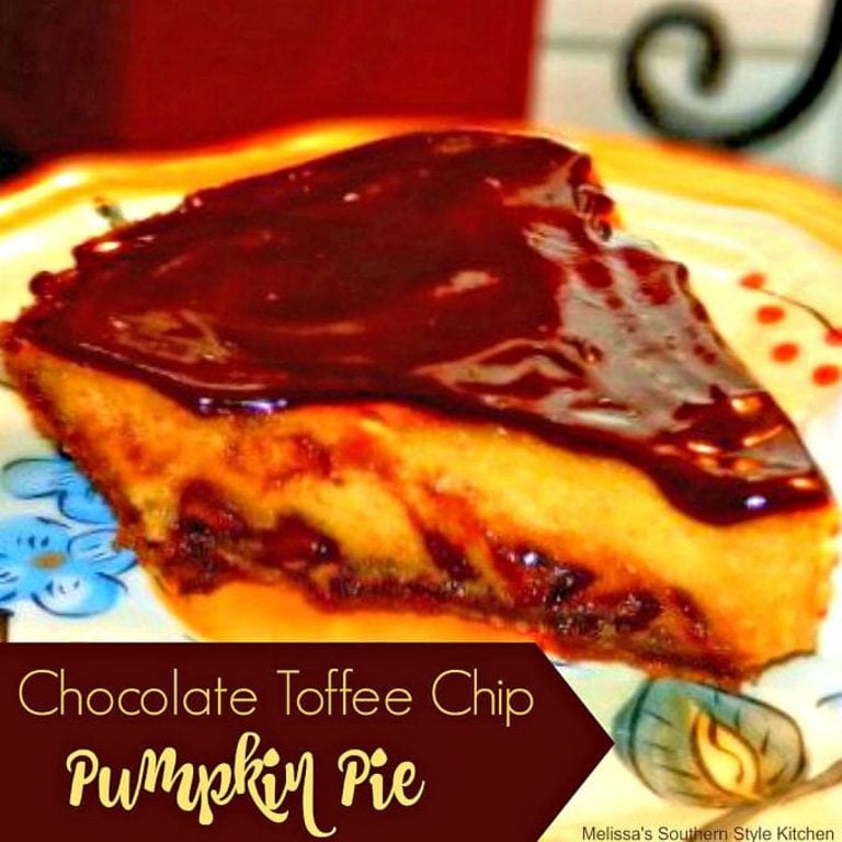 Chocolate Toffee Chip Pumpkin Pie