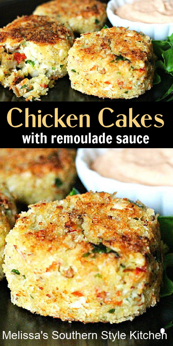 Chicken Cakes and Remoulade Sauce are a spectacular money saving dinner option #chickencakes #chicken #chickenrecipes #easydinnerideas #chickenbreastrecipes #dinner #southernrecipes #southernfood #melissassouthernstylekitchen via @melissasssk