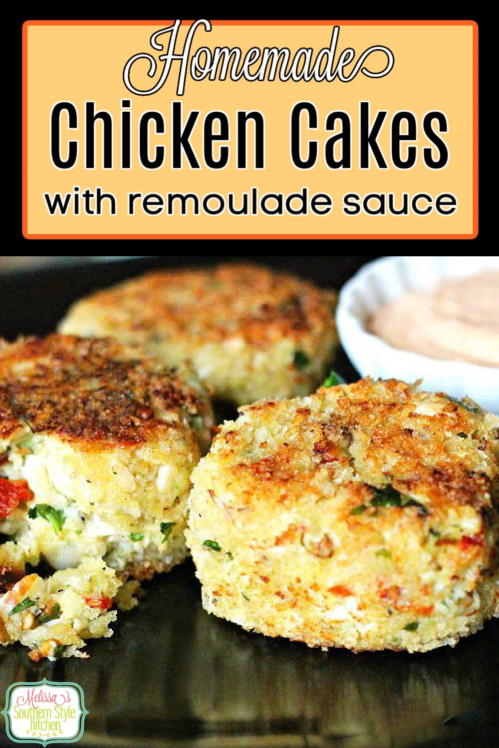 Chicken Cakes and Remoulade Sauce are a spectacular money saving dinner option #chickencakes #chicken #chickenrecipes #easydinnerideas #chickenbreastrecipes #dinner #southernrecipes #southernfood #melissassouthernstylekitchen via @melissasssk