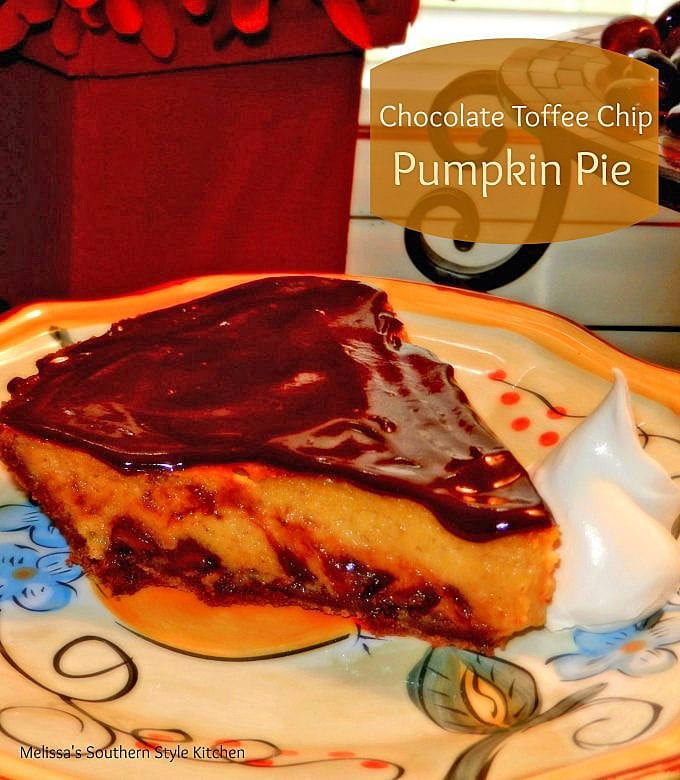 Chocolate Toffee Chip Pumpkin Pie