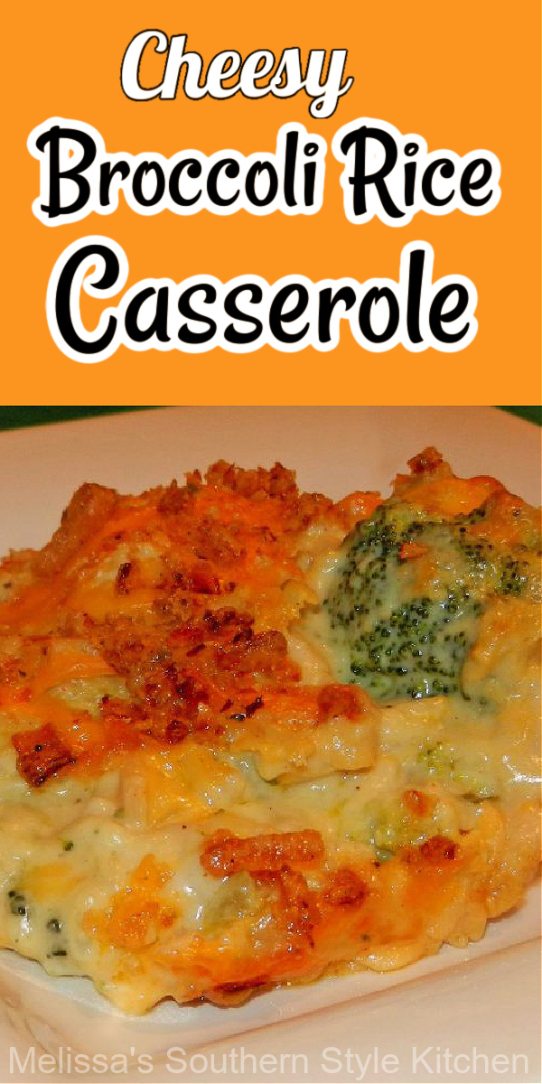 Add this Cheesy Broccoli Rice Casserole to your side dish menu ASAP #broccolicheese #broccolicheese #broccolicasserole #cheesybroccoliricecasserole #casserolerecipes #dinnerideas #cheddarcheese #vegetaian #broccoli #holidaysidedishes #southernfood #southerncasseroles #southernrecipes