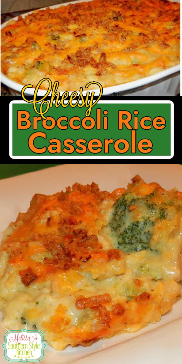 Add this Cheesy Broccoli Rice Casserole to your side dish menu ASAP #broccolicheese #broccolicheese #broccolicasserole #cheesybroccoliricecasserole #casserolerecipes #dinnerideas #cheddarcheese #vegetaian #broccoli #holidaysidedishes #southernfood #southerncasseroles #southernrecipes via @melissasssk