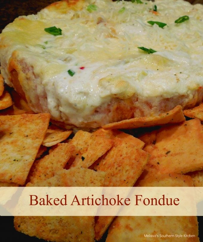 Artichoke Fondue in a Bread Bowl