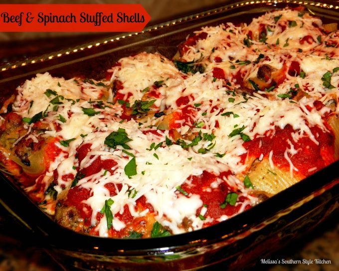 Beef And Spinach Stuffed Shells