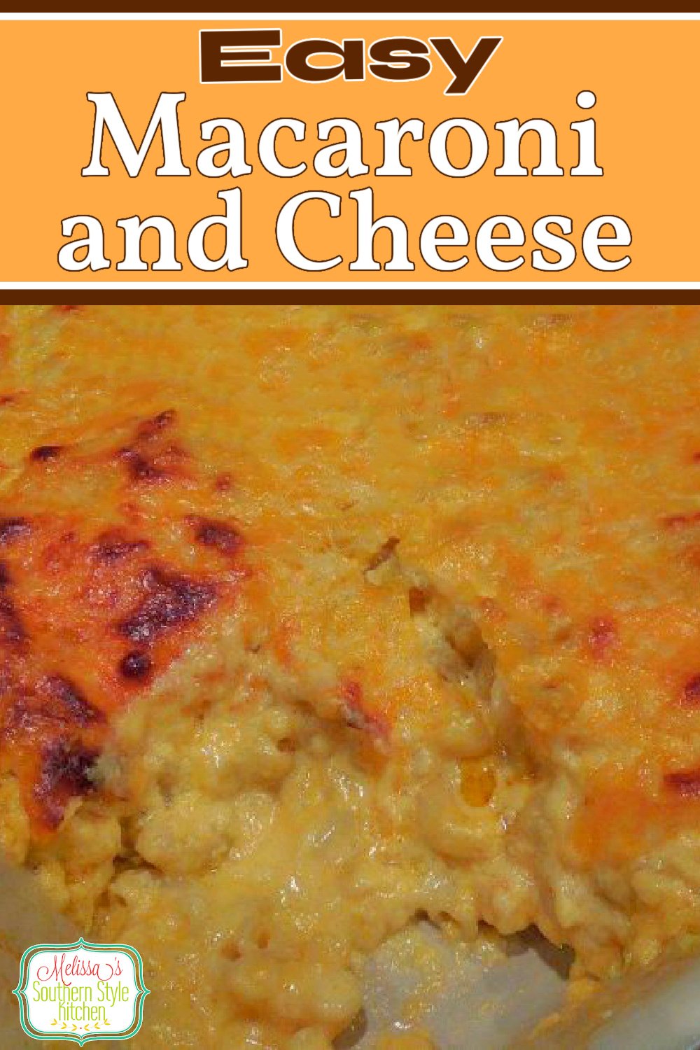 There's no wrong time of year to enjoy a heaping helping of this easy Southern Style Macaroni and Cheese #macaroniandcheese #cheddarcheese #macaroni #pasta #casseroles #macandcheese #holidaysidedishes #dinner #dinnerideas #southernfood #southernrecipes via @melissasssk