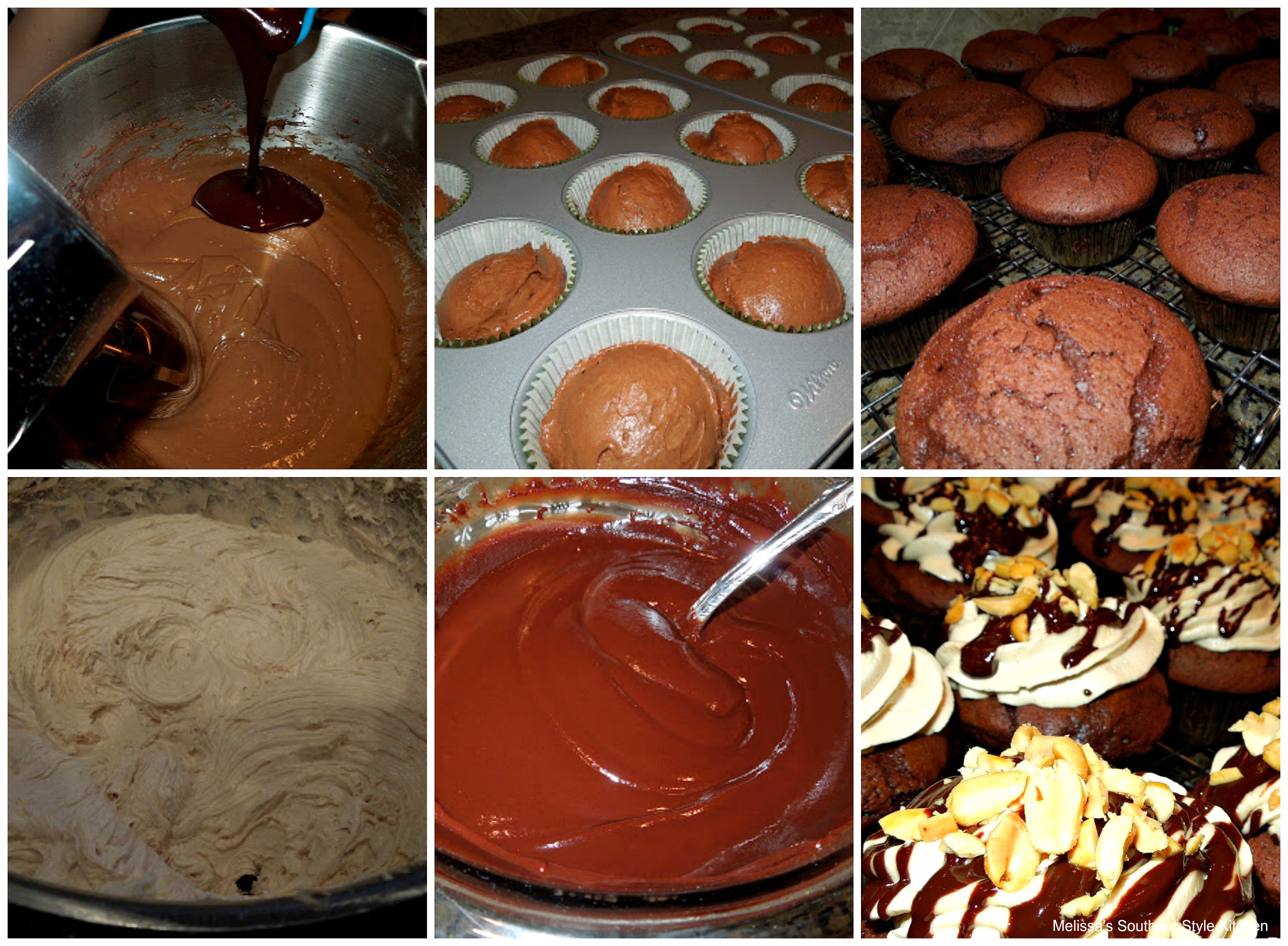 ingredients to make double chocolate cupcakes