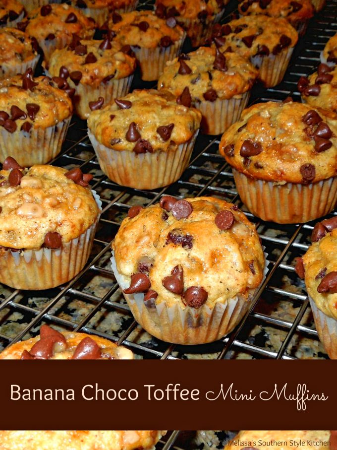 Banana Choco-Toffee Mini Muffins