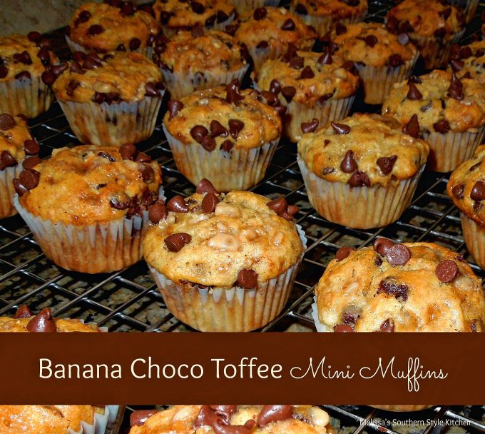 Banana Choco-Toffee Mini Muffins
