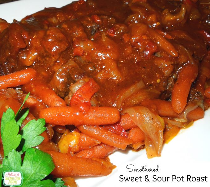 plated Smothered Sweet And Sour Pot Roast