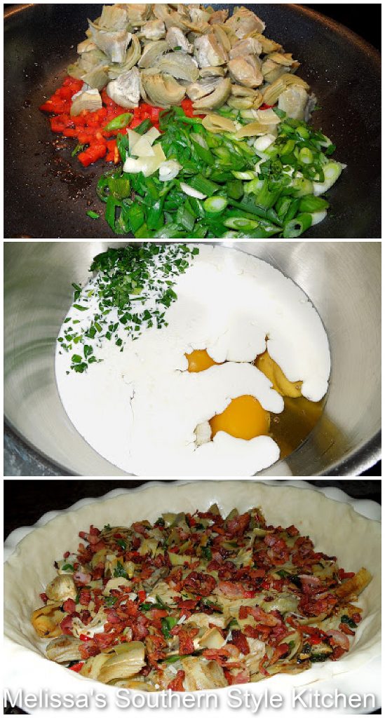 how to make Artichoke and Pancetta Quiche 