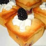 Southern style Blackberries and Cream Mini Pound Cakes