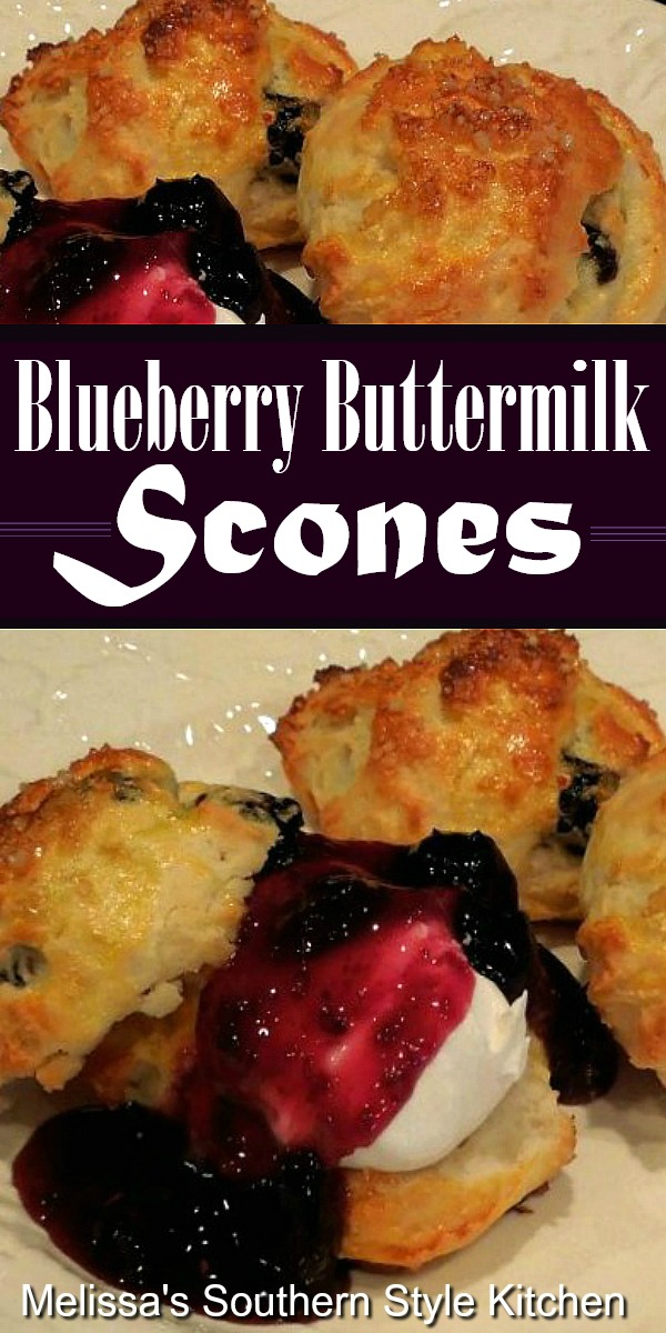 No rolling and cutting required to make these Blueberry Buttermilk Scones #blueberryscones #scones #blueberries #brunch #breakfast #teatime #desserts #dessertfoodrecipes #southernfood #southernrecipes #holidaybrunch #easterbrunch #mothersday #christmasbrunch