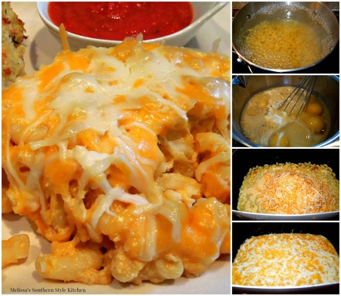 Step-by-step images how to make macaroni and cheese