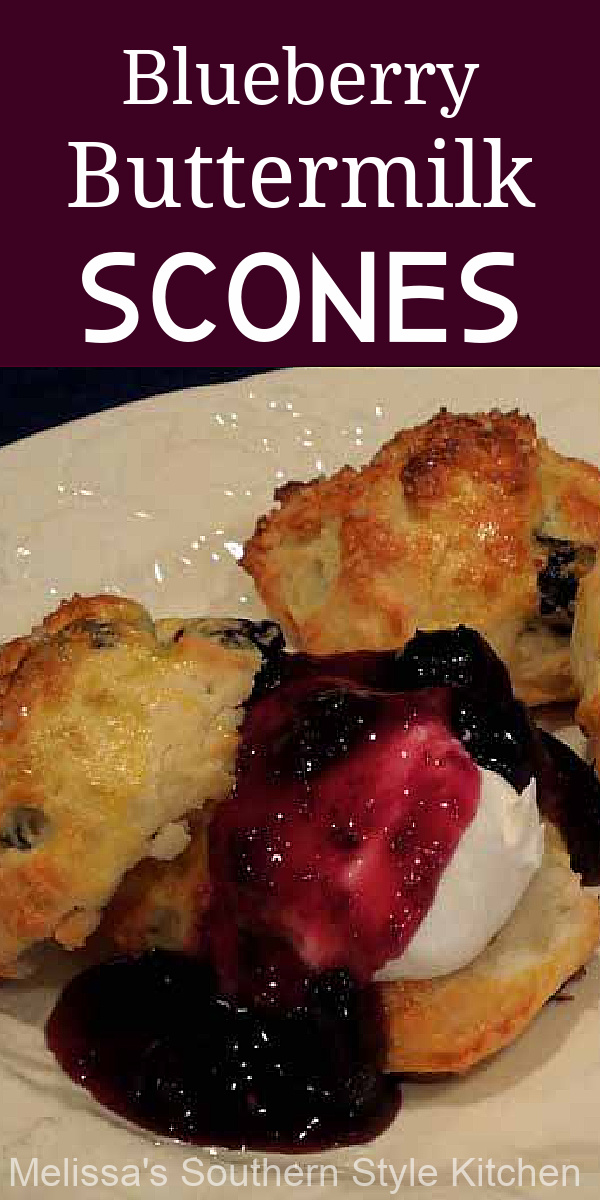 No rolling and cutting required to make these Blueberry Buttermilk Scones #blueberryscones #scones #blueberries #brunch #breakfast #teatime #desserts #dessertfoodrecipes #southernfood #southernrecipes #holidaybrunch #easterbrunch #mothersday #christmasbrunch