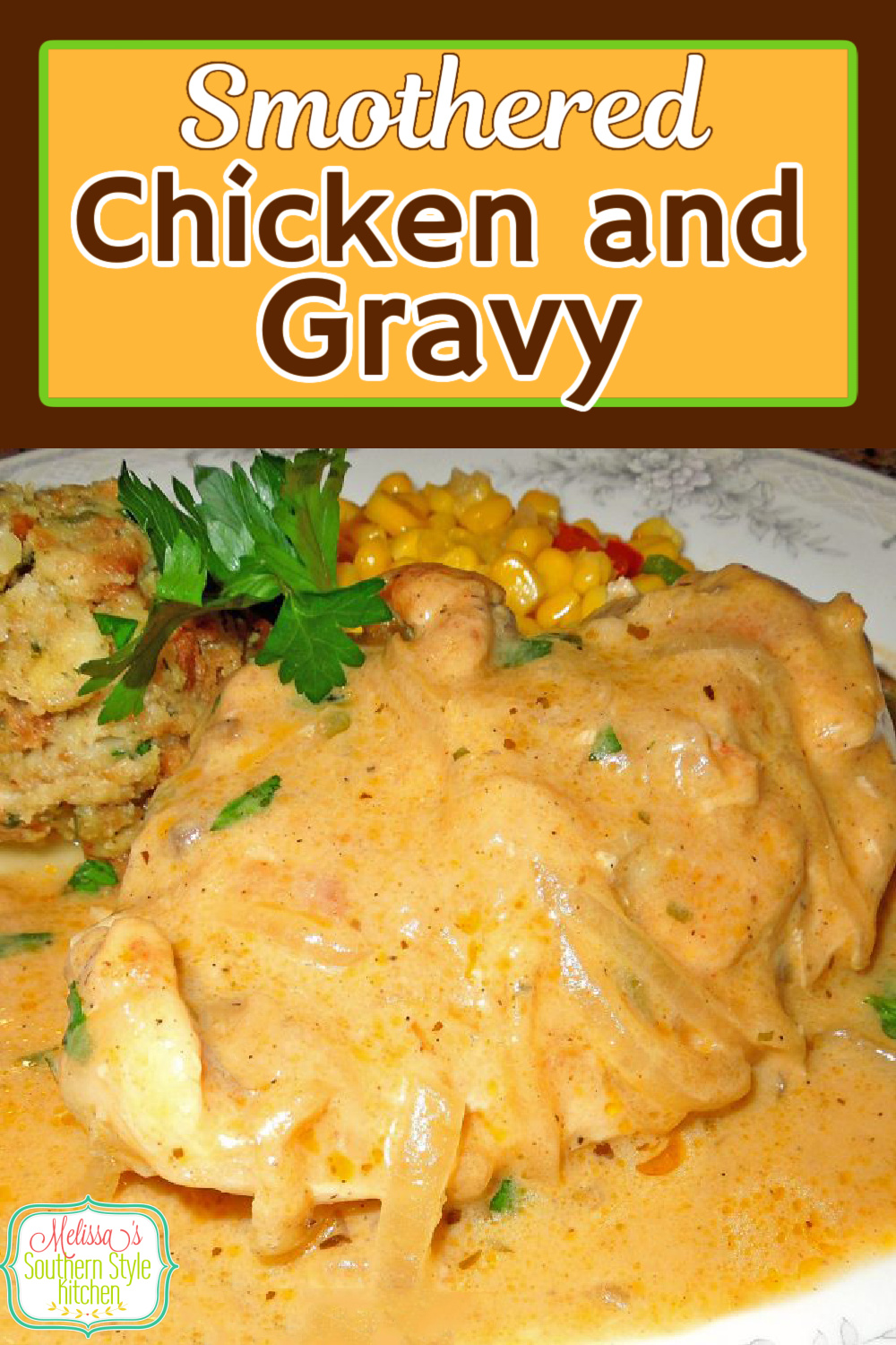 Serve this down home Smothered Chicken And Gravy with your favorite Southern sides #smotheredchicken #chickenandgravy #easychickenrecipes #chicken #chickenbreastrecipes #gravy #southernfriedchicken #roastchicken #chickengravy via @melissasssk