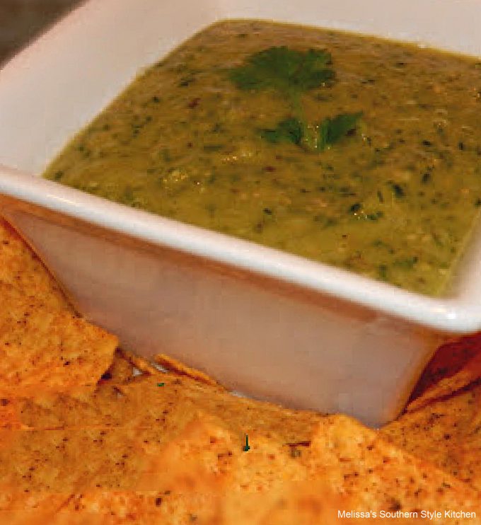Roasted Tomatillo Salsa for dipping