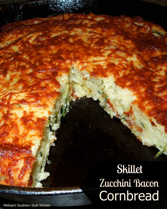 Skillet Zucchini Bacon Cornbread