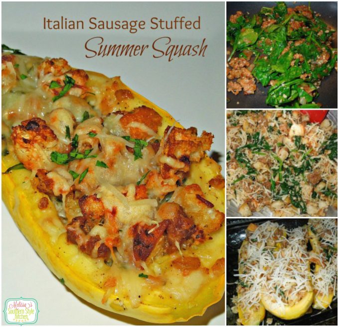 Baked stuffed squash with step by step images of how to prepare