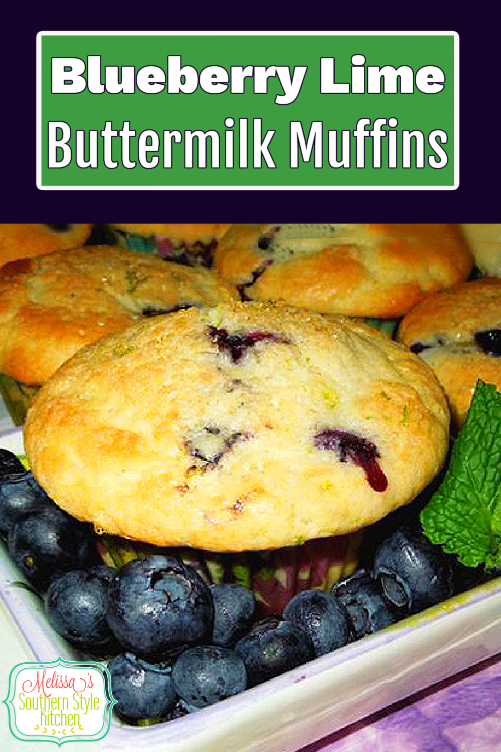 Filled with tangy lime zest and plump fresh berries these Blueberry Lime Buttermilk Muffins are a spectacular way to start your day #blueberrymuffins #lime #blueberrymuffinrecipe #blueberrylimemuffins #brunch #bread #desserts #dessertfoodrecipes #southernfood #southernrecipes #blueberries #buttermilkmuffins