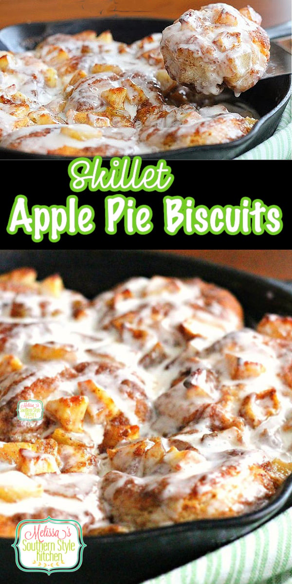 Breakfast or dessert these easy Apple Pie Biscuits are a fusion sweet treat that's impossible to resist #applepie #applepiebiscuits #biscuits #brunch #breakfast #recipes #sweets #dessertfoodrecipes #desserts #southernfood #southernrecipes #holidaybrunch #apples #pie #holidayrecipes #fallbaking