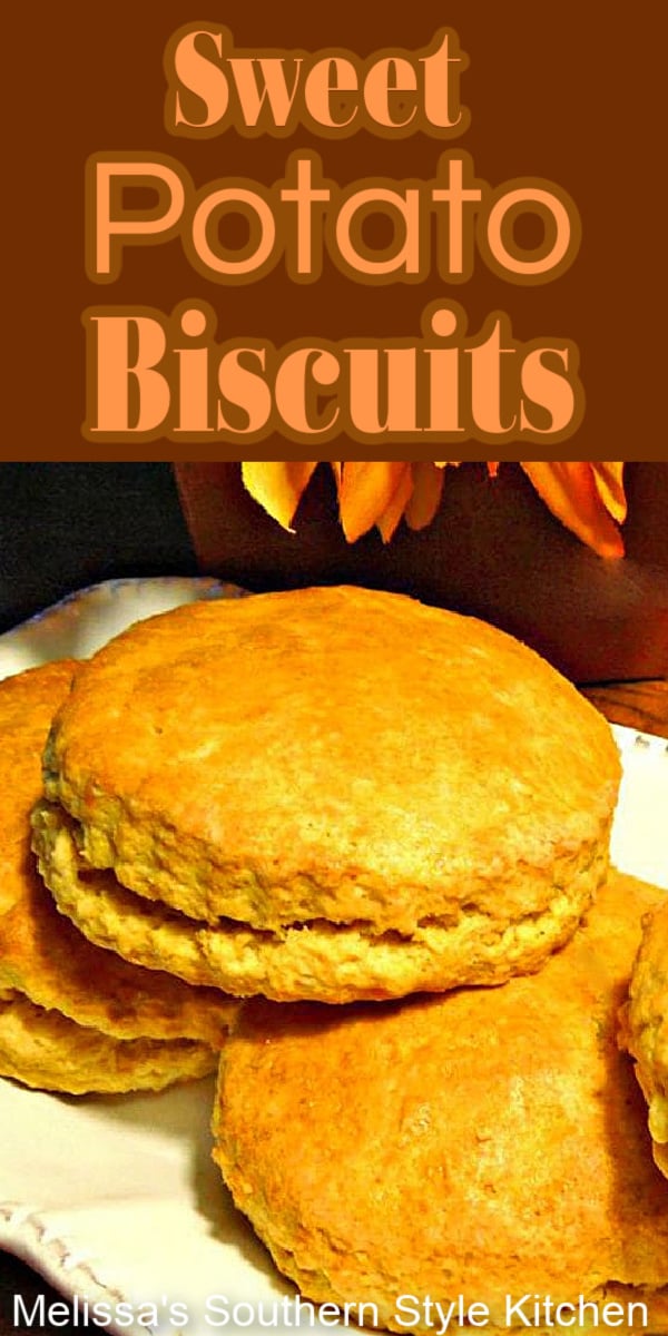 Turn up your brunch menu with these fall-ready homemade Sweet Potato Biscuits #sweetpotatobiscuits #sweetpotatoes #southernbiscuits #fluffysouthernbiscuits #sweetpotatorecipes #biscuitrecipes #brunch #holidaybrunch #holidaybaking #fallbaking #thanksgiving #scones #southernfood #southernrecipes via @melissasssk