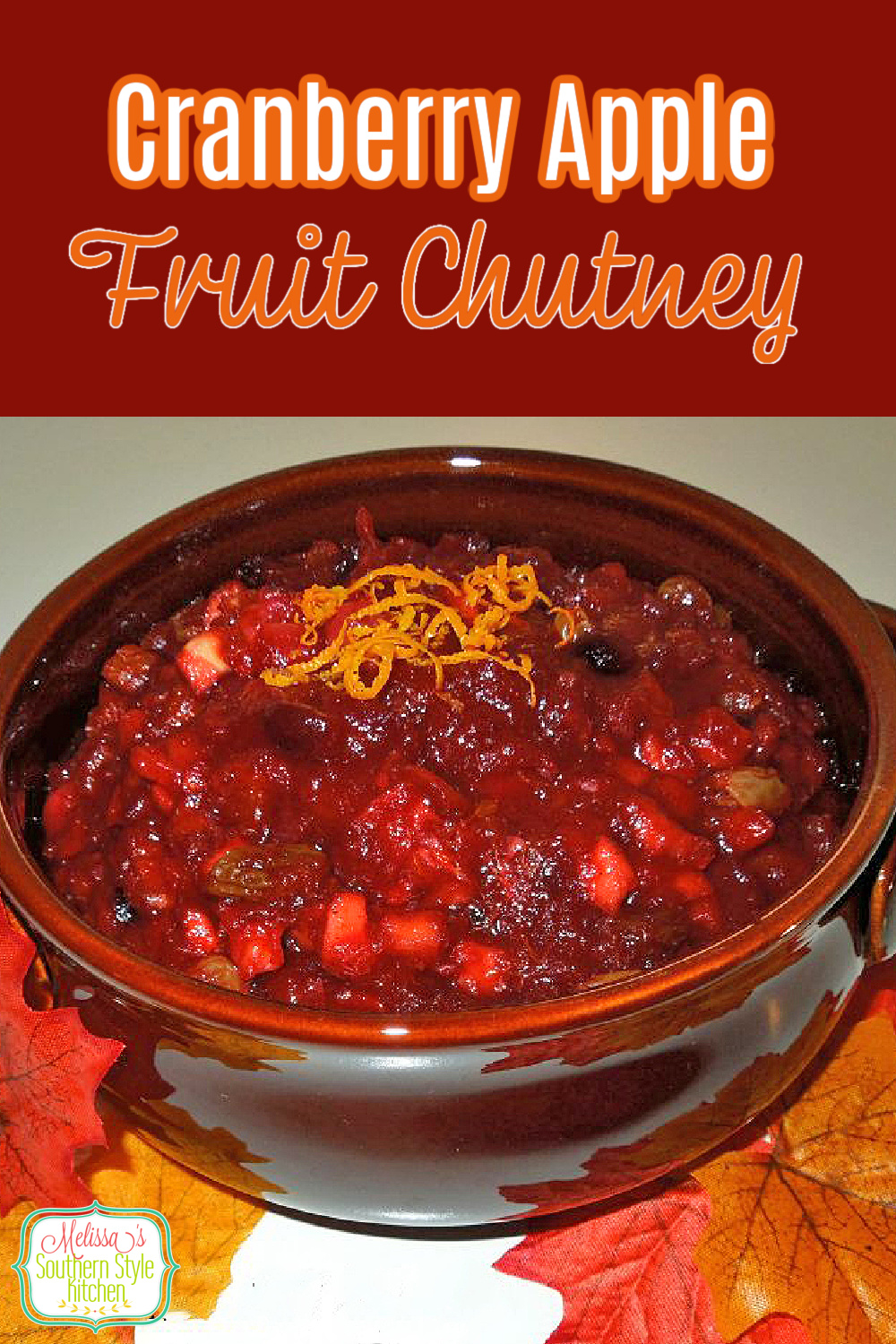 Enjoy this homemade chutney for the holidays, as a condiment for pork or chicken #cranberries #cranberrychutney #chutneys #fruitchutney #applechutney #thanksgiving #holidaysidedishes #christmasrecipes #southernfood #southernrecipes