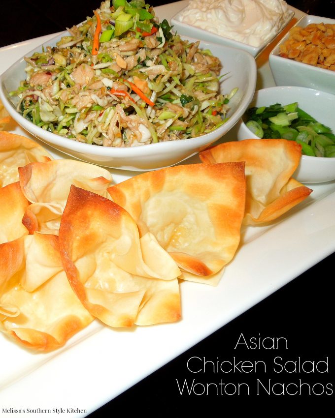 Asian Chicken Salad Wonton Nachos