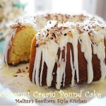 Coconut Cream Pound Cake With A Vanilla Cream Glaze