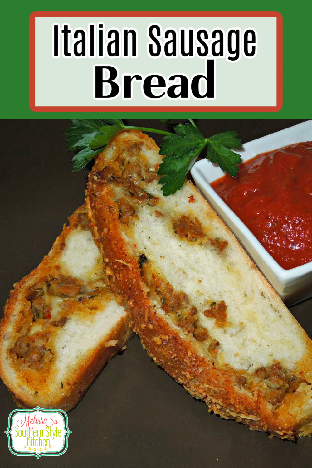 This made-from-scratch bread is filled with Italian sausage and a 3 cheese blend that takes it over the top #italianbread #Italiansausagebread #Italiansausage #bread #breadrecipes #cheesebread #3cheesebread #southernrecipes #southernfood
