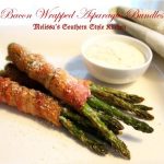 plated Bacon Wrapped Asparagus Bundles
