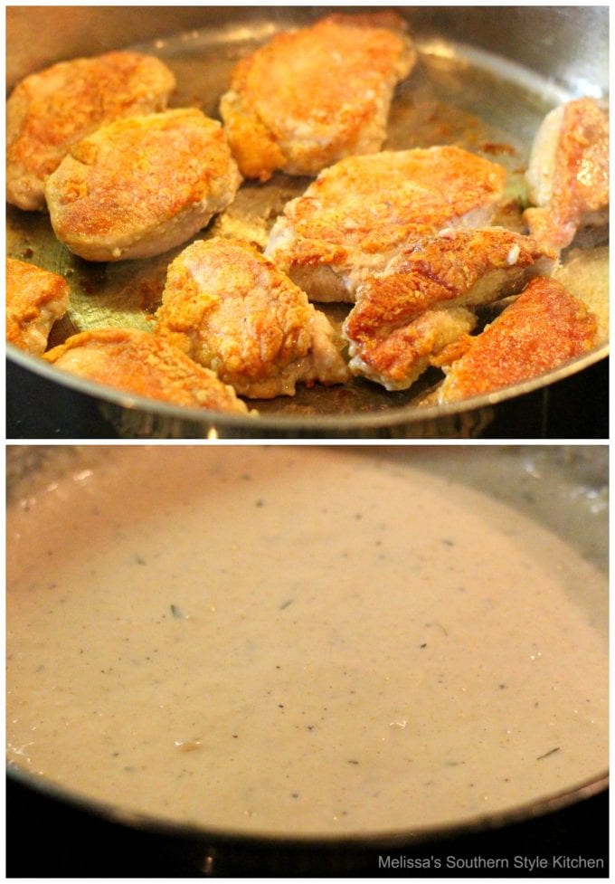 step-by-step images how to prepare fried pork and gravy
