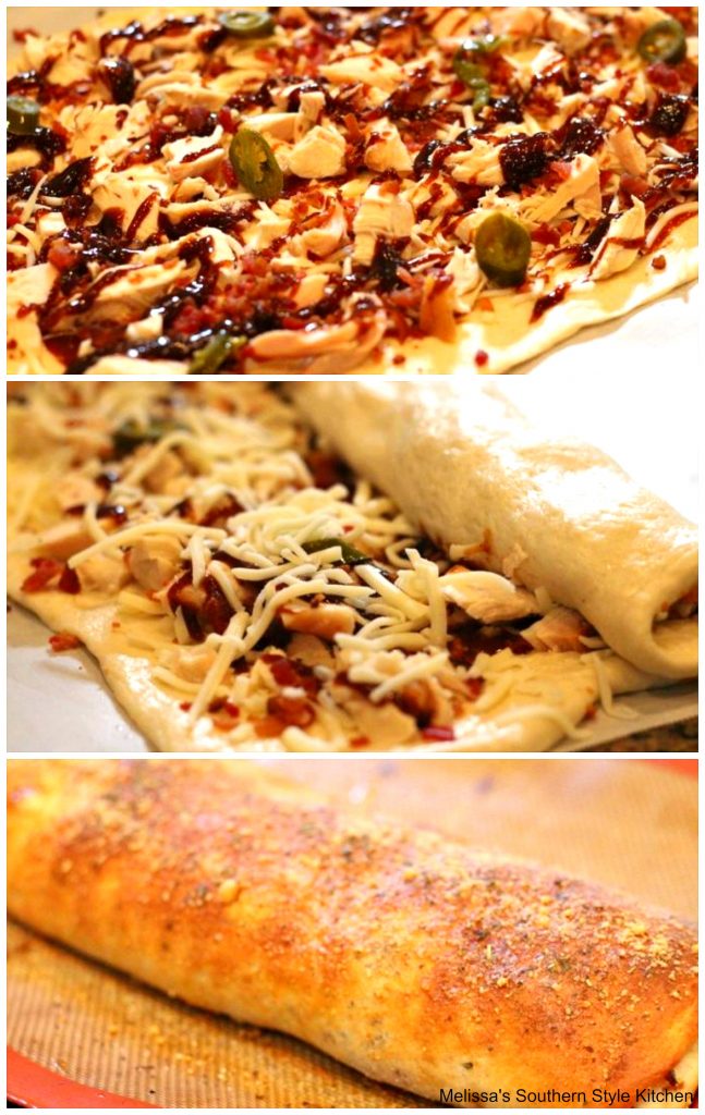 Barbecue Chicken Bacon And Jalapeno Pizza Bread instructions