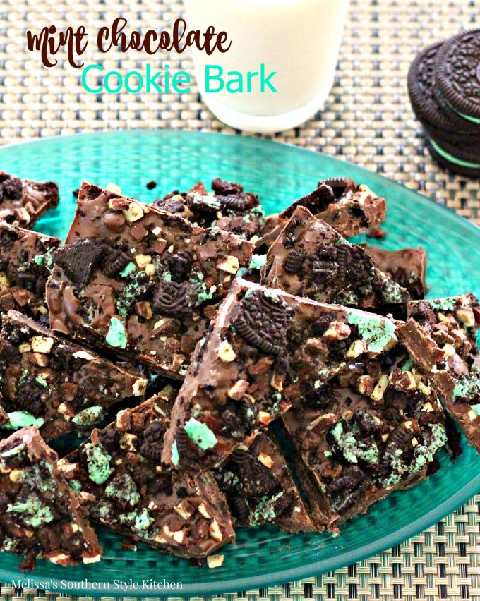 Mint Chocolate Cookie Bark
