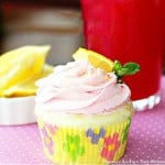 pink lemonade frosted cupcake