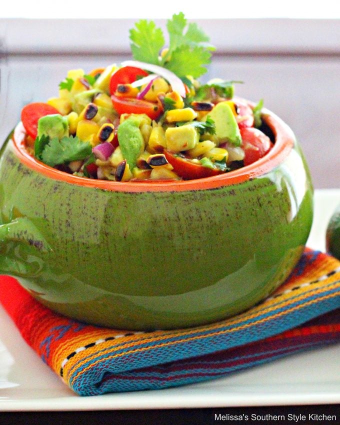 Grilled Corn Salad in a bowl