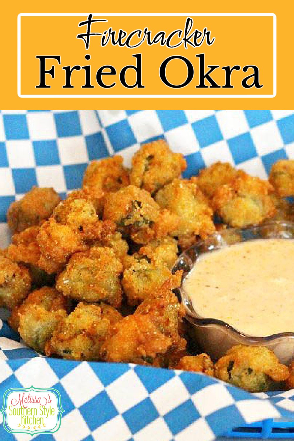 Crispy and delicious Firecracker Fried Okra #friedokra #okrarecipes #summer #vegetarian #vegetables #okra #southernfood #dinnerideas #dinner #southernfood #southernrecipes via @melissasssk