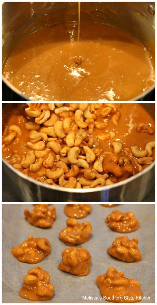 step-by-step images and ingredients to make caramel candy