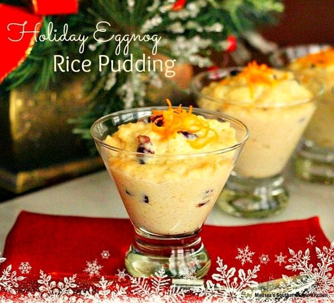 Holiday Eggnog Rice Pudding