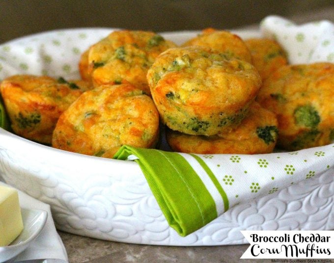 Broccoli Cheddar Corn Muffins