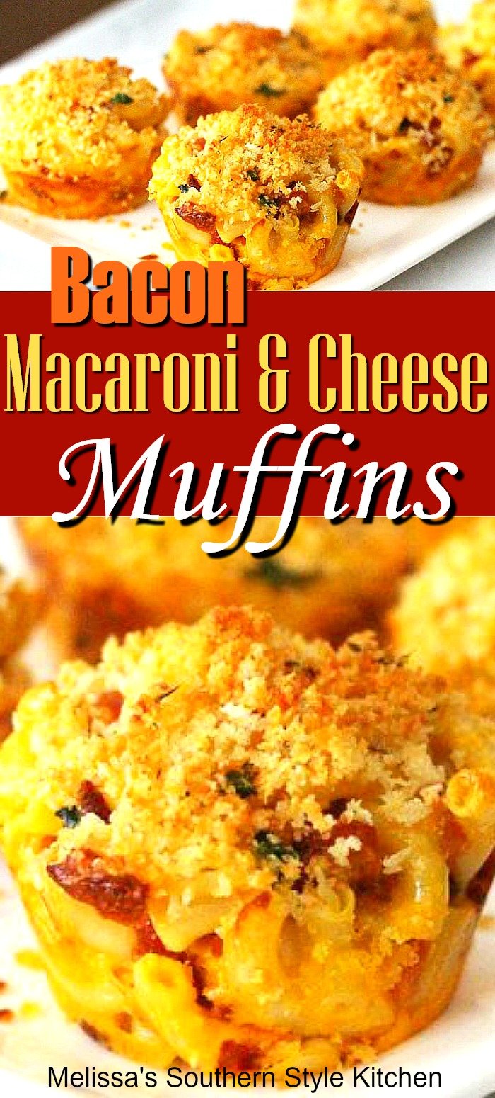 Bacon Macaroni and Cheese Muffins recipe is sure to become a family favorite #macaroniandcheese #pasta #southernmacandcheese #muffins #baconmacaroniandcheese #macandcheeserecipes #bestmacandcheese #macaroniandcheesemuffins