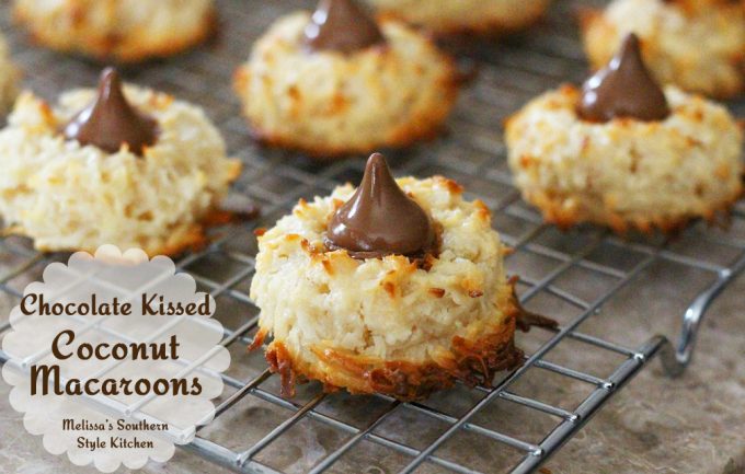 Chocolate Kissed Coconut Macaroons