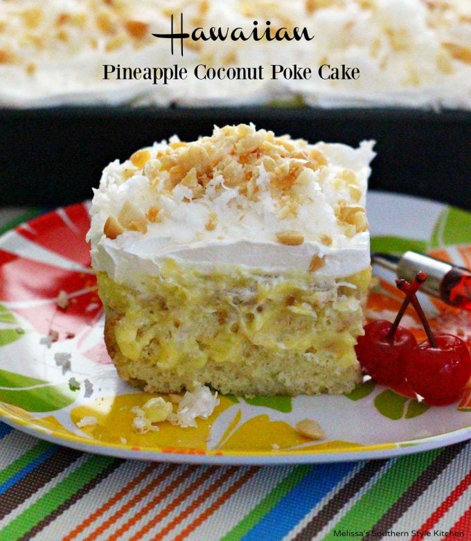 Hawaiian Pineapple Coconut Poke Cake