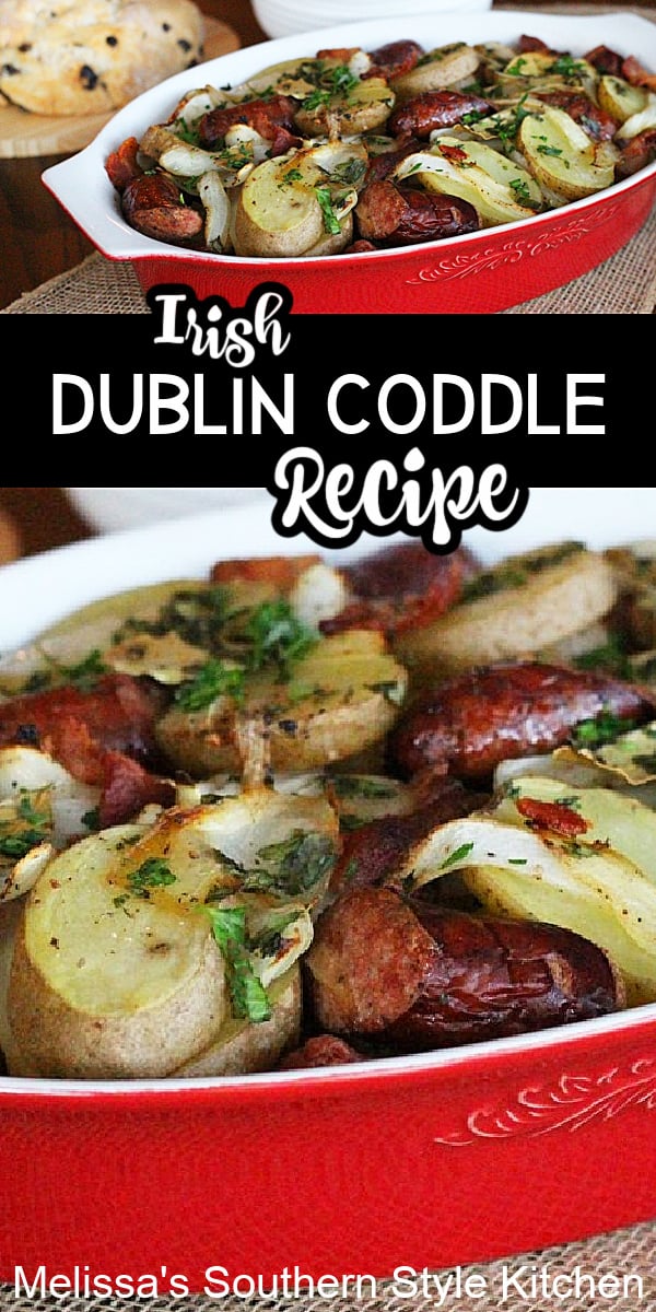 This Dublin Coddle recipe is packed with simple flavors that result in a rich and hearty meal. #stpatricksday #porkrecipes #porkstew #irishrecipes #dublincoddle #smokedsausages #stew #stewrecipes via @melissasssk