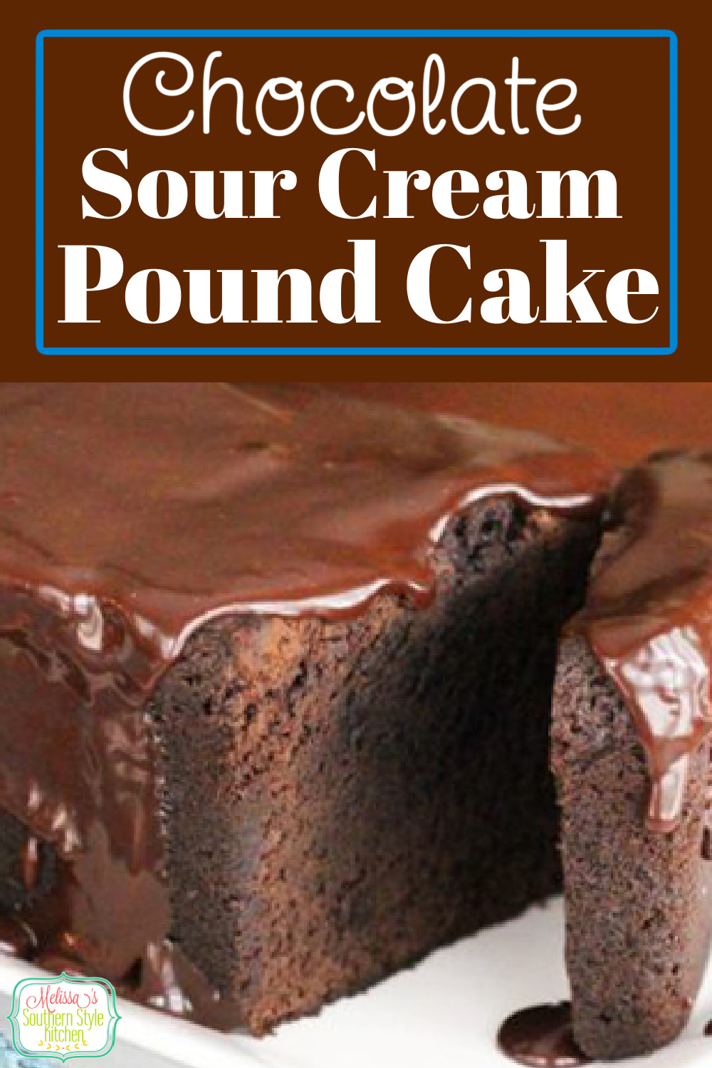 Chocolate fans will flip for this rich and decadent Chocolate Sour Cream Pound Cake #chocolatepoundcake #chocolatecake #chocolste #cakes #cakerecipes #southernpoundcakerecipes #desserts #holidaybaking #chocolterecipes #dessertfoodrecipes #christmascakes #thanksgiving #birthdaycake #southernfood #southernrecipes #poundcakes via @melissasssk